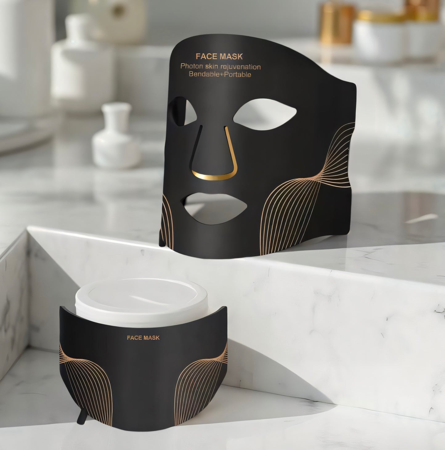 Masque LED Visage – Rajeunissement de la peau par lumière photonique